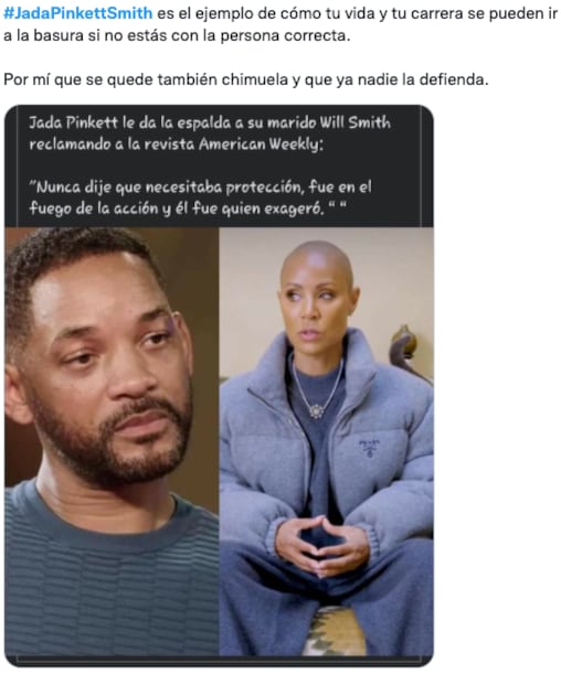 Reacciones misóginas hacia Jada Pinkett Smith