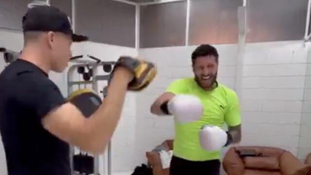 Gignac entrena boxeo