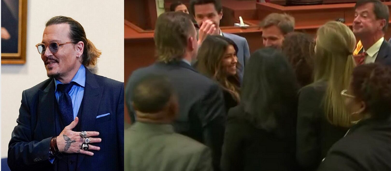 Camille Vasquez y los abogados de Johnny Depp