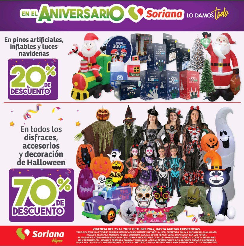 Ofertas Soriana fin de semana hoy al 28 de octubre 2024