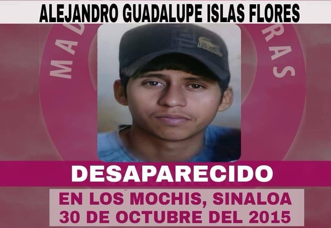 Alejandro Guadalupe Islas, hijo de Ceci Flores sigue desaparecido