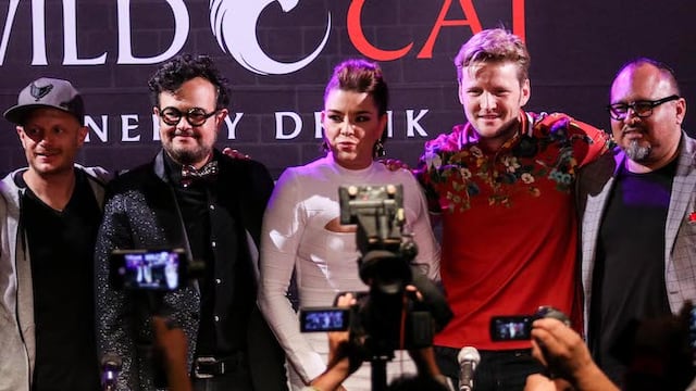 Facundo y Aleks Syntek en la presentación de los Billboard Latin Music ShowCase