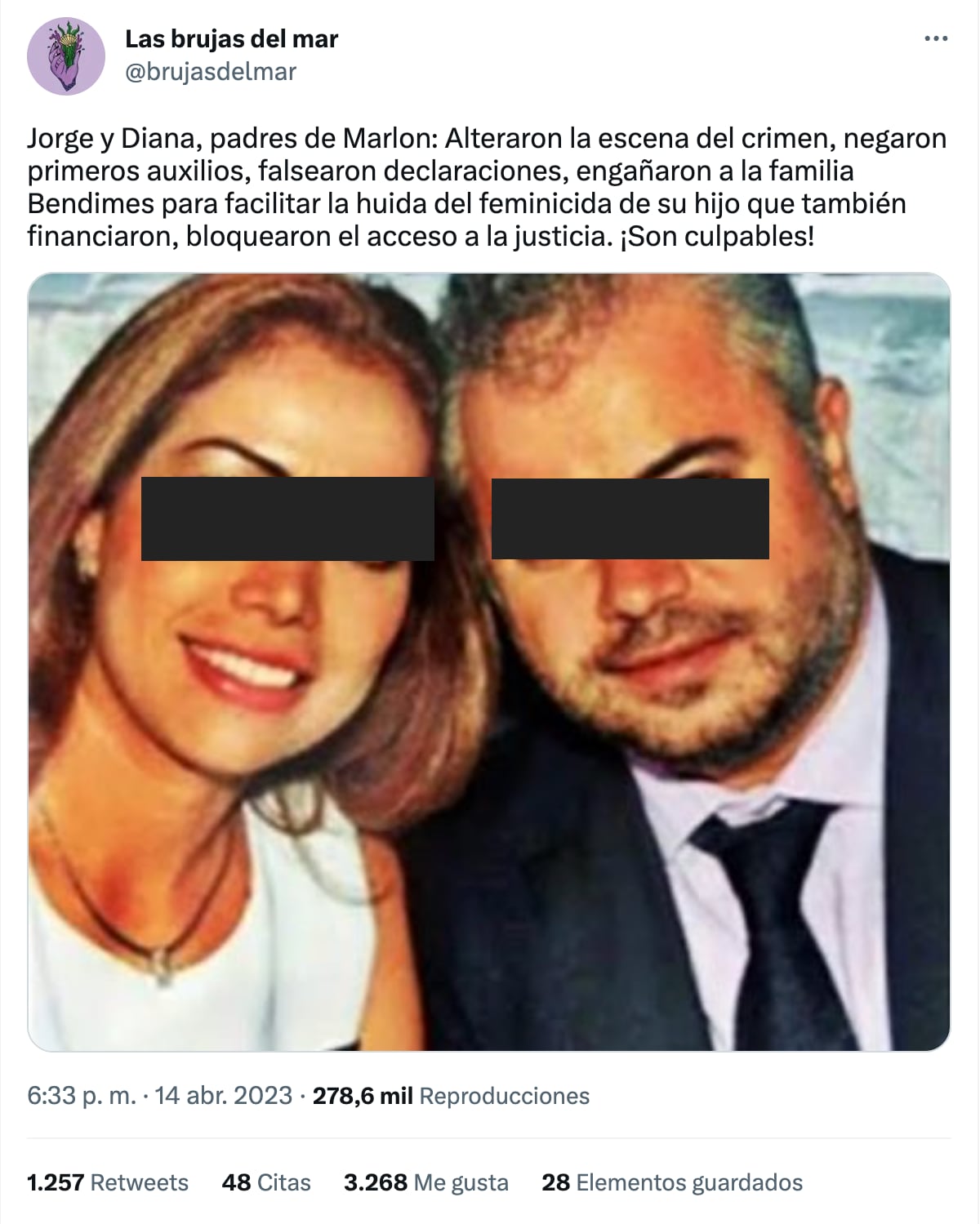 Distintos usuarios reclamaron la liberación de los padres de Marlon Botas.