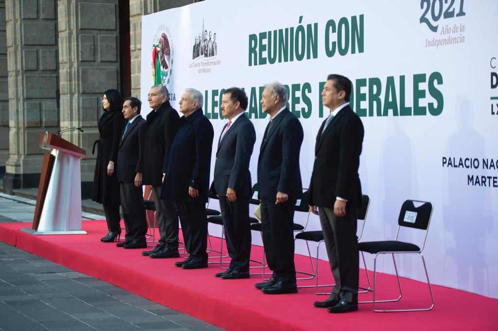 AMLO en reunión con los Diputados Federales