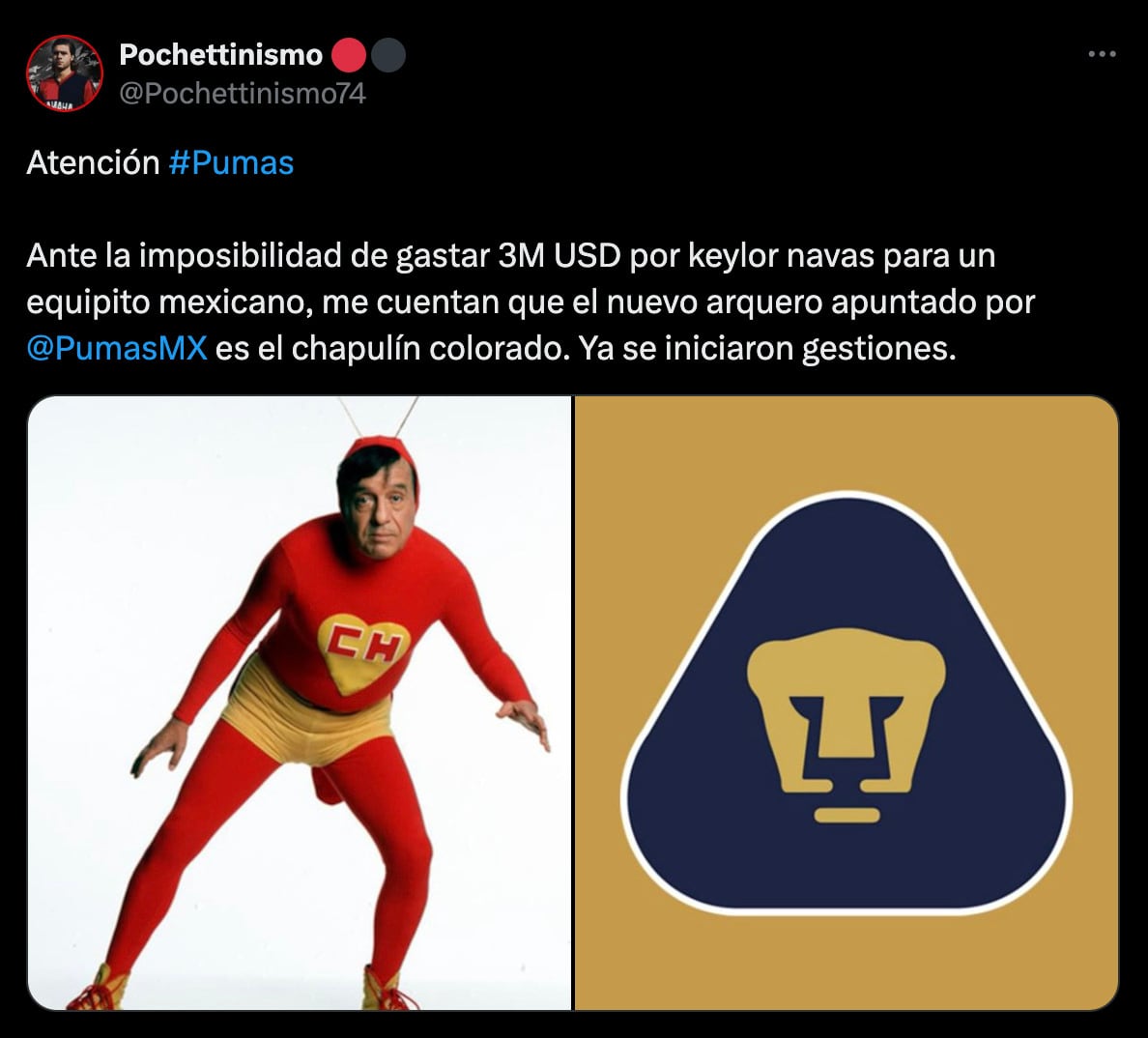 Argentinos se burlan de la pobreza de Pumas por no fichar a Keylor Navas