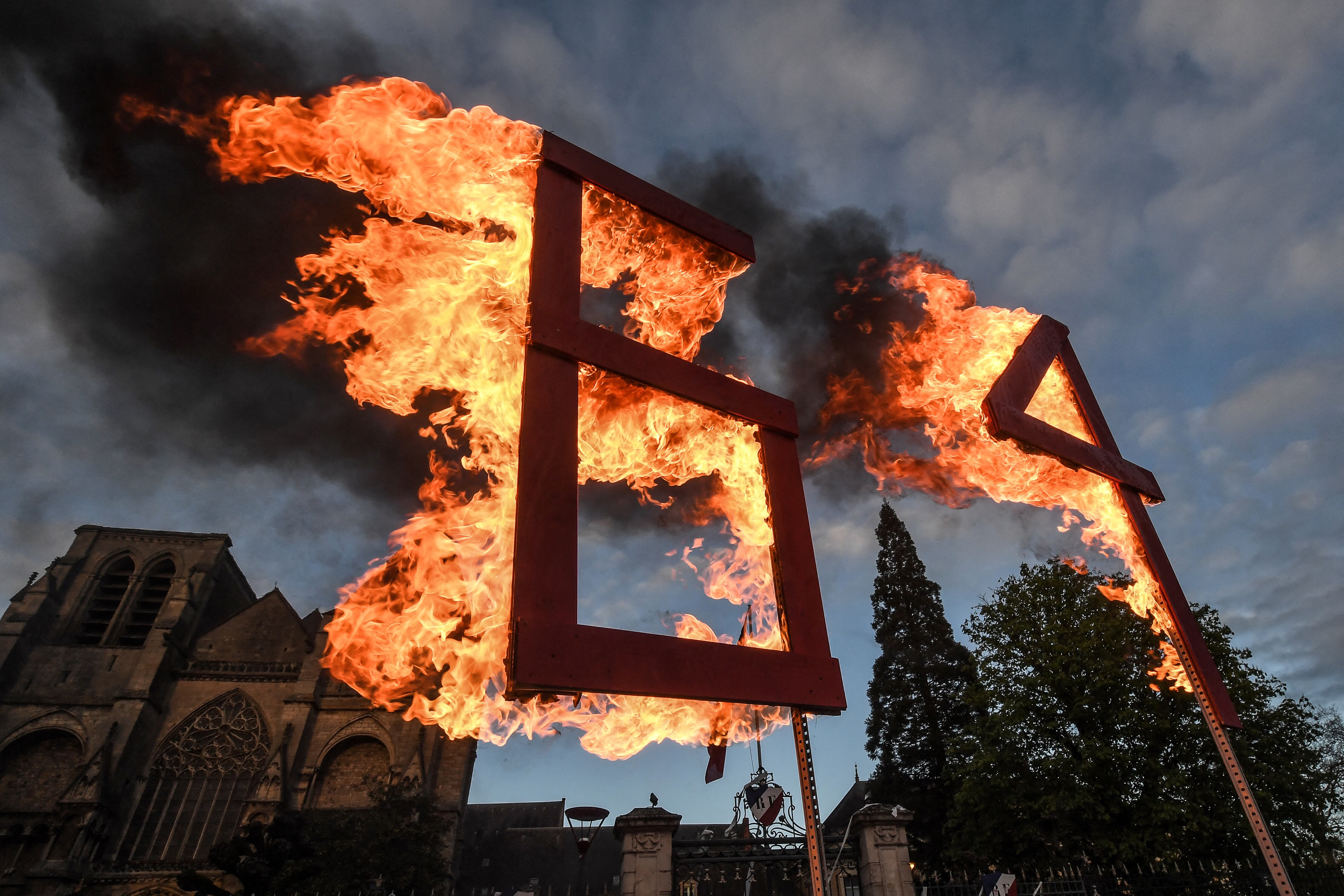 Protesta contra la nueva edad de jubilación en Francia