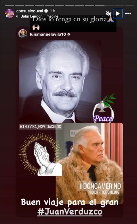 Consuelo Duval se despide de Juan Verduzco