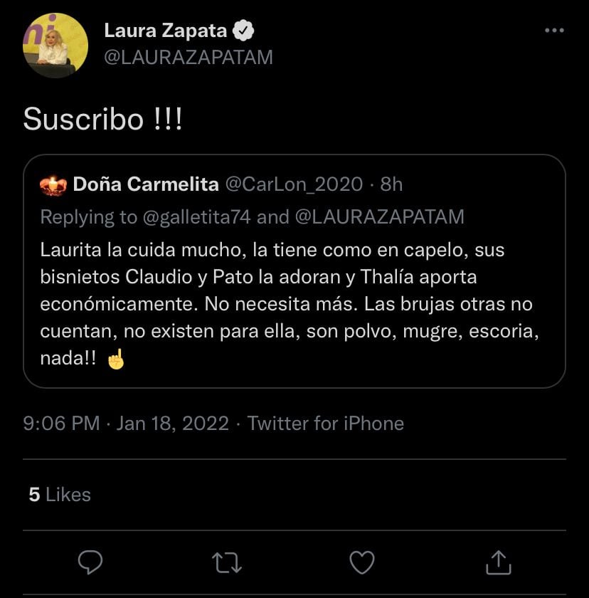 Tuit, Laura Zapata