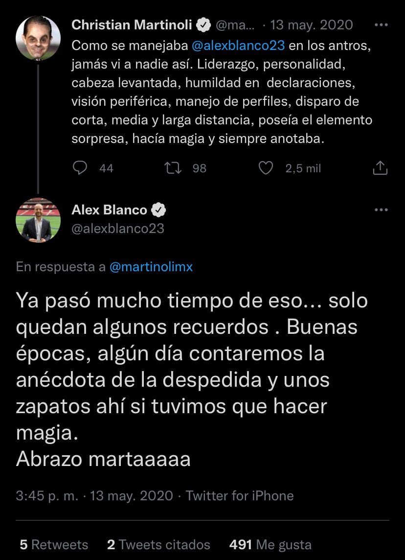 Tuits Martiloni, Alex Blanco