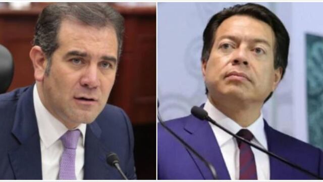 Lorenzo Córdova (INE) y Mario Delgado (Morena)
