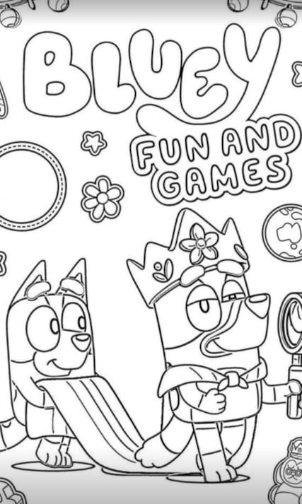 Dibujos de Bluey por el Día del Perro para colorear