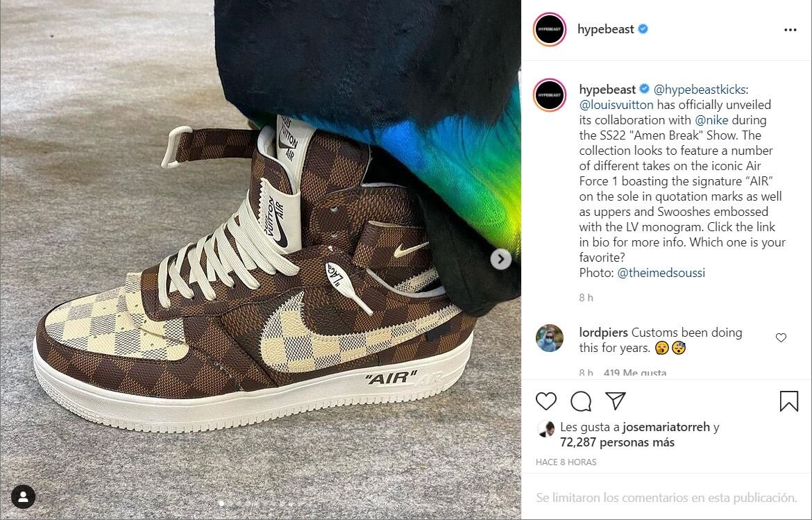 Tenis “Nike Air Force 1 x Louis Vuitton”