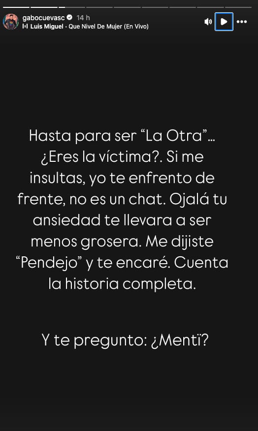 Gabo Cuevas exhibe a Paty Cuevas.