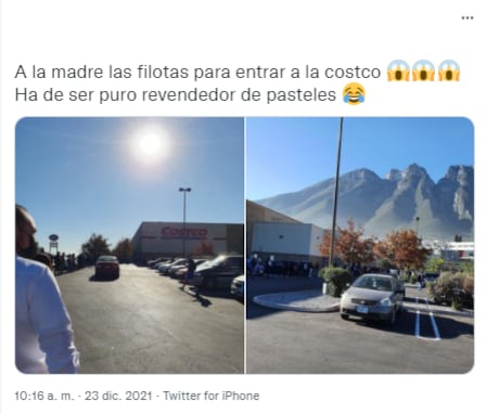 Costco con largas filas por sus pasteles
