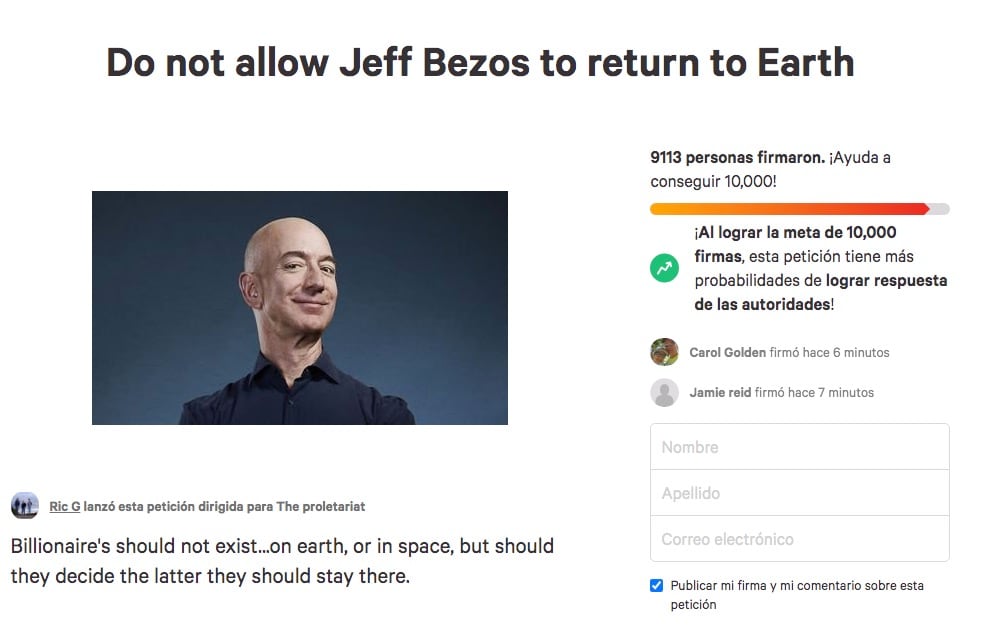 Jeff Bezos "Change.org"