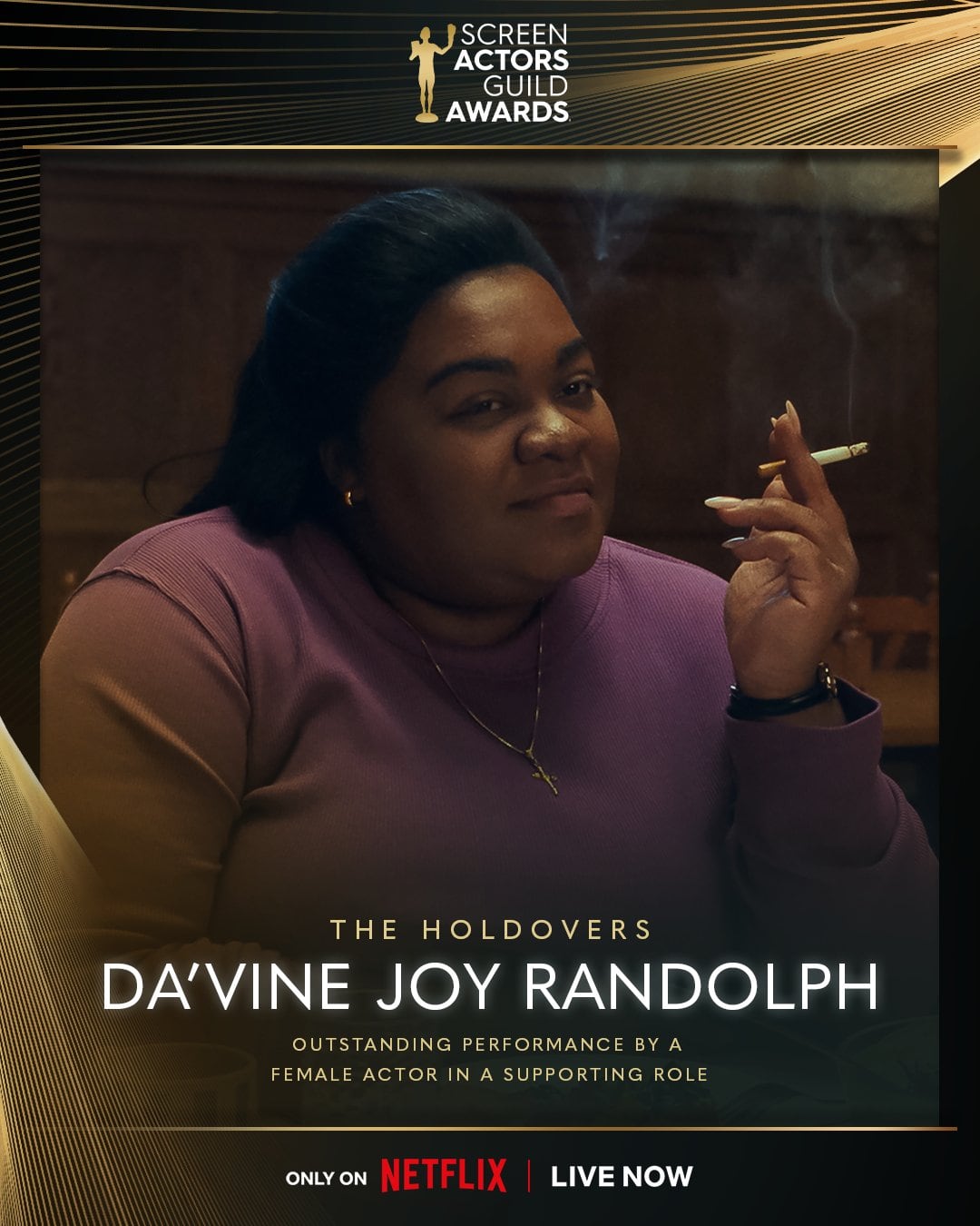 Da’Vine Joy Randolph gana a Mejor Actriz de Reparto en los SAG Awards 2024