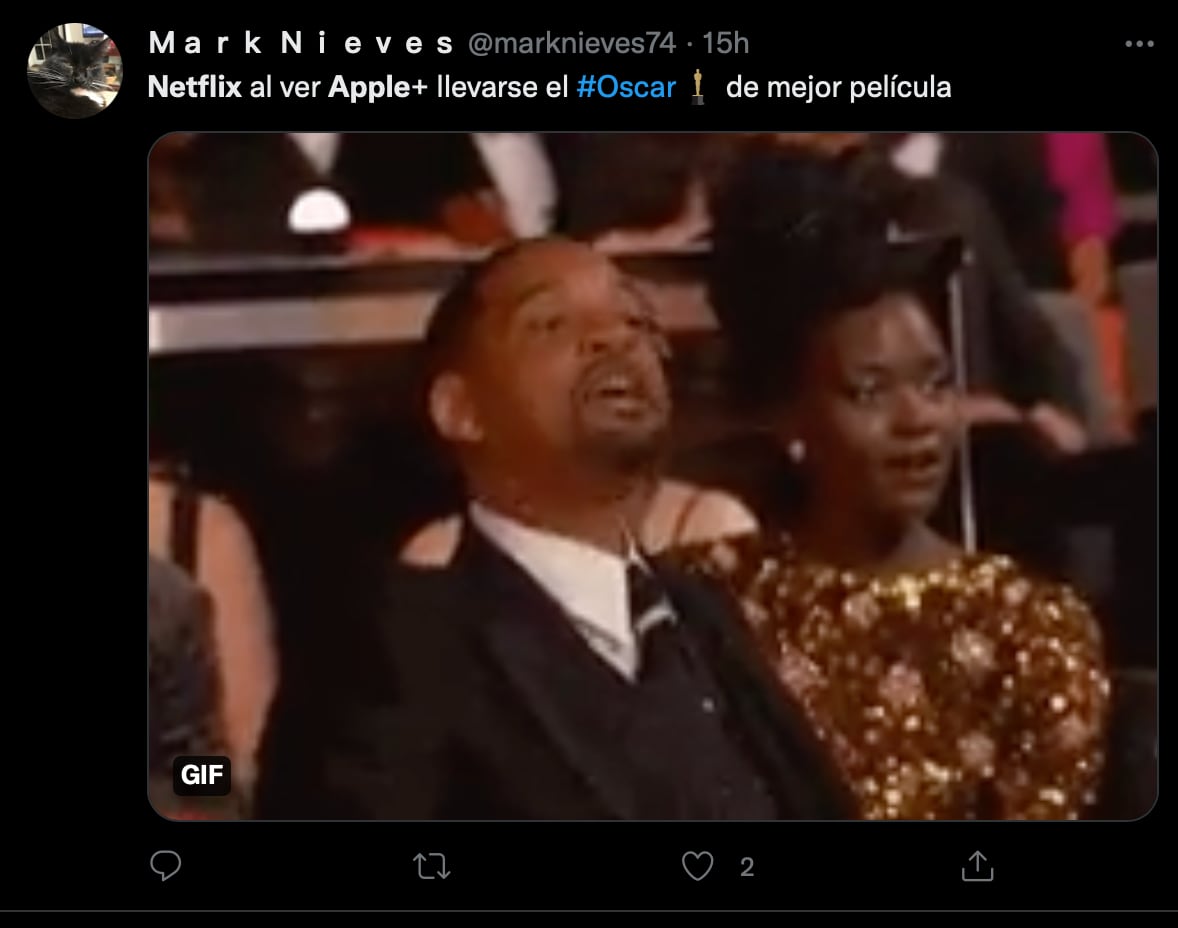 Apple TV+ le gana a Netflix con el primer Oscar a Mejor Película de una plataforma y los memes estallan