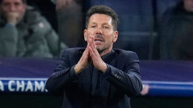 Diego Simeone, DT del Atlético de Madrid.