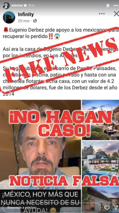 Eugenio Derbez no está pidiendo dinero