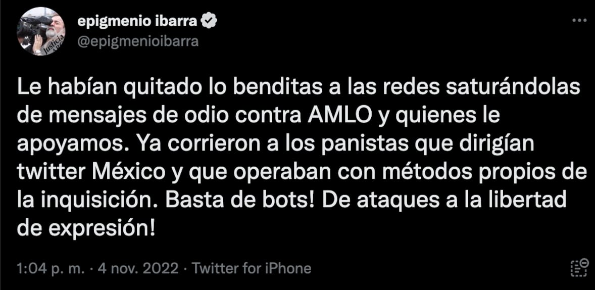 Epigmenio Ibarra celebra despidos en Twitter México: "ya corrieron a los panistas"
