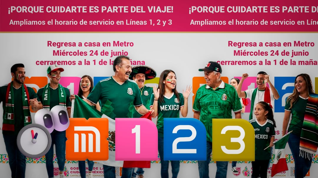¿Vas al México vs Chequia? Tres líneas del Metro CDMX ampliarán su horario
