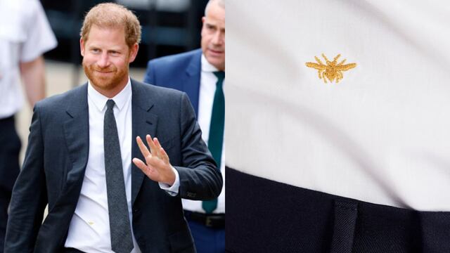 El príncipe Harry portando la camisa Dior