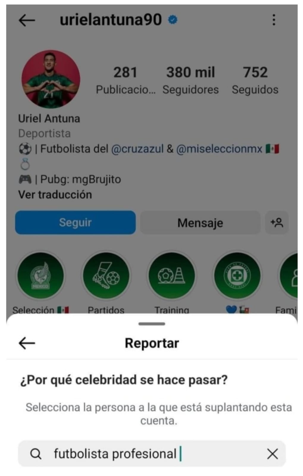 cuenta Uriel Antuna