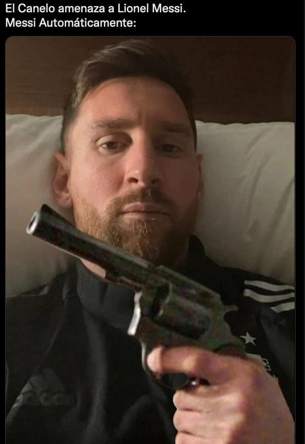 Memes de la reacción de Lionel Messi y la amenaza del Canelo Álvarez.