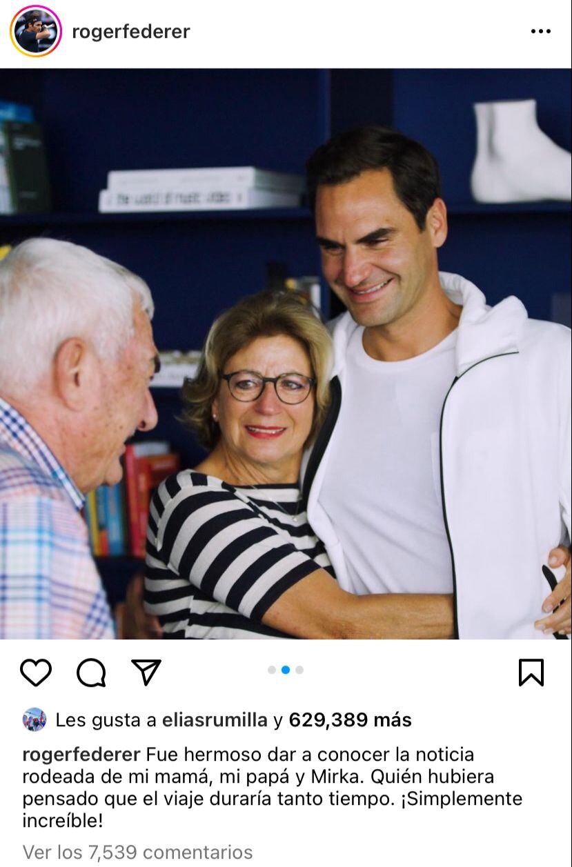 Roger, Lynette y Robert Federer.