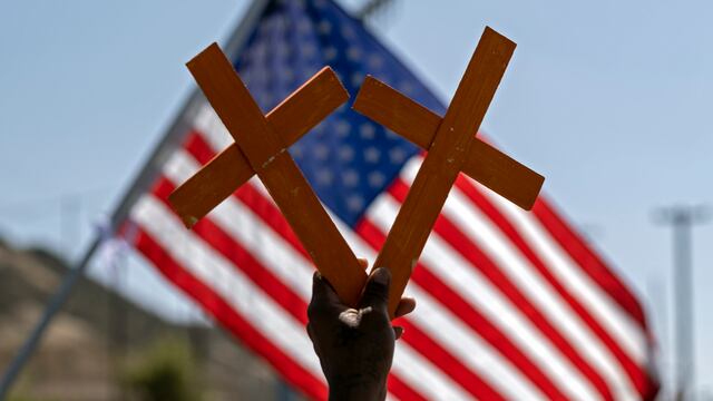 Protesta en Tijuana, en la frontera de México con Estados Unidos.