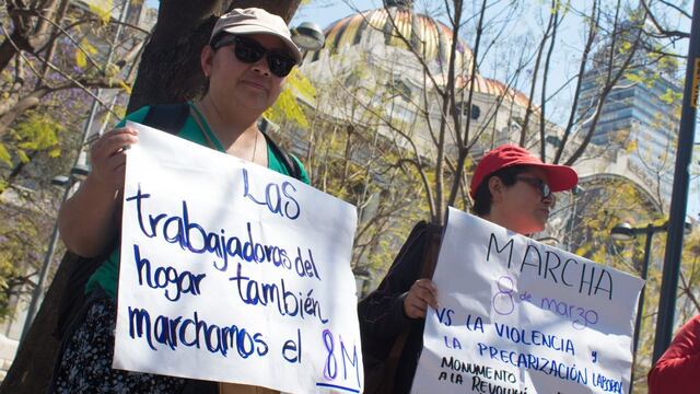 Protesta de trabajadoras del hogar.
