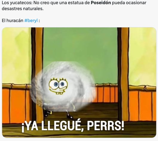 Los memes de la llegada de Beryl en México culpan a Poseidón