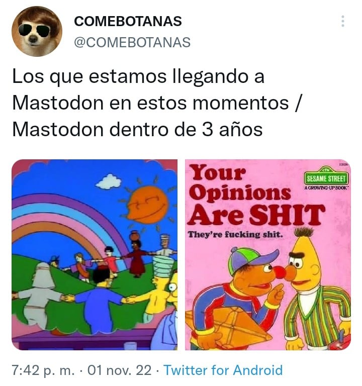 Tuit sobre Mastodon