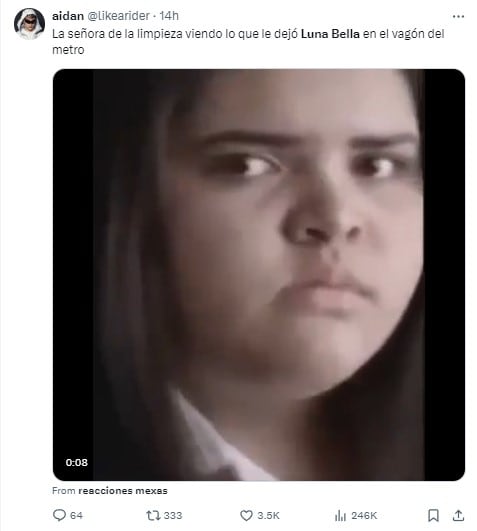 Memes de Luna Bella por su video de contenido sexual en Metro CDMX