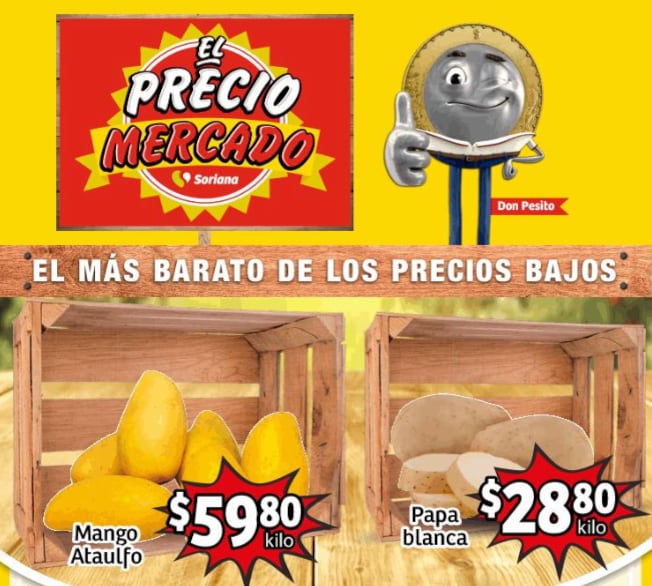 Las frutas y verduras más baratas las tiene Soriana Mercado en la media semana 7 y 8 de enero 2024