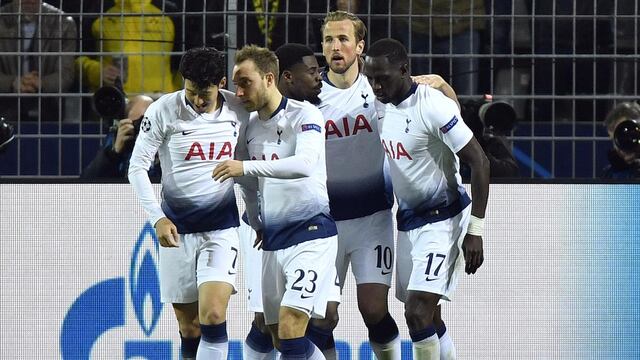 Los Spurs celebran el gol del triunfo