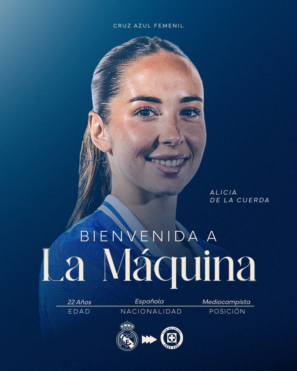 Cruz Azul anuncia el fichaje de Alicia de la Cuerda.