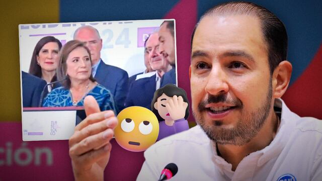 Marko Cortés dándole órdenes a Xóchítl Gálvez de "qué decir"