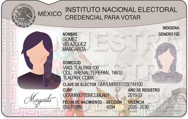 Así luce la nueva credencial para votar del INE