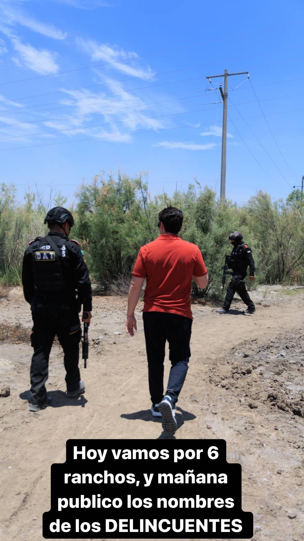 Samuel García en ducto El Cuchillo, nuevo León