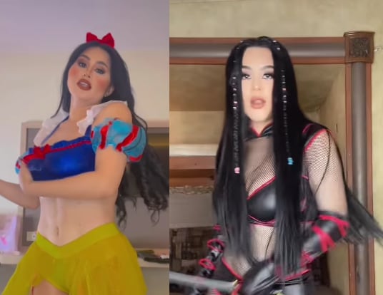 Gomita lució muy sexy en Halloween