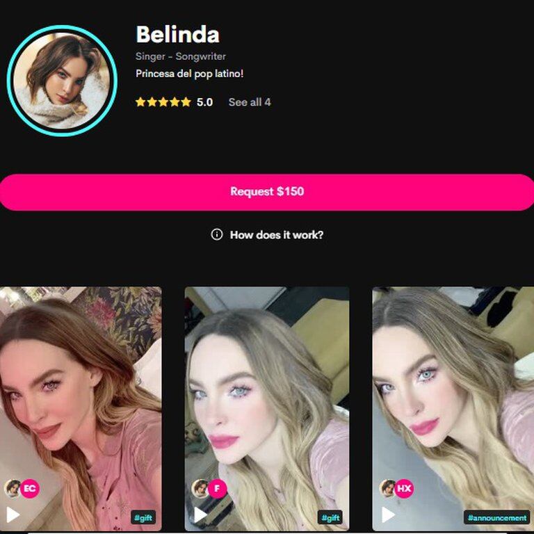 Belinda vende saludos