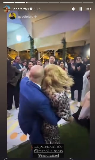 Sandra Itzel e Imanol perreando en la boda de Daniela Luján.