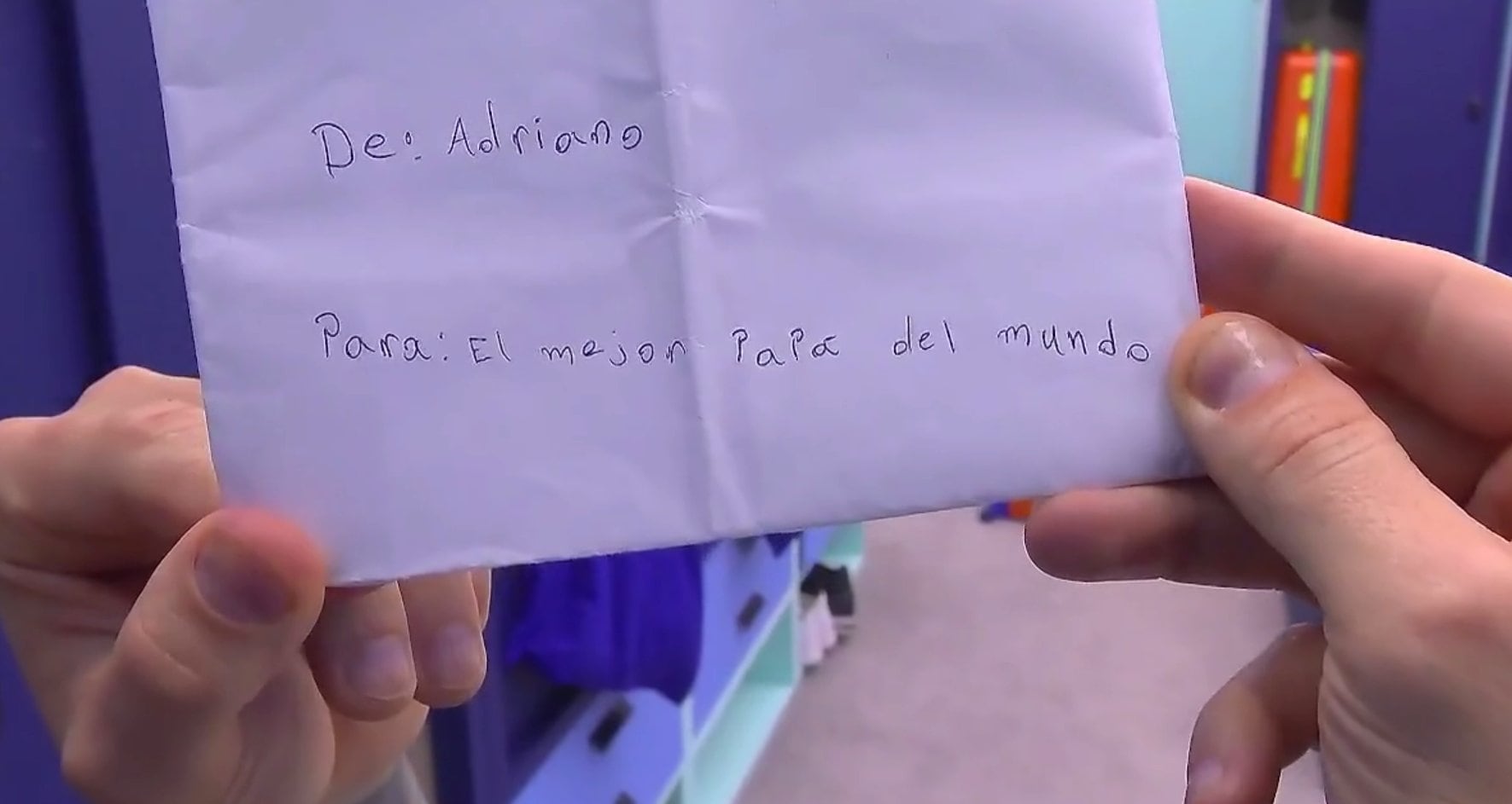Carta que Nicola Porcella recibió de su hijo en La Casa de los Famosos México.