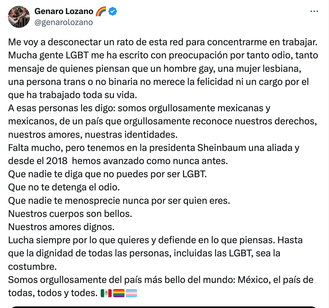 Genaro Lozano se defiende ante las críticas por su nombramiento como embajador de México en Italia