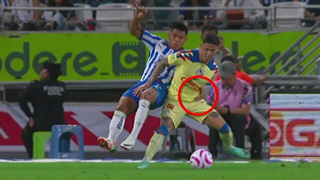 Lesión provocada de Jesús Gallardo a Brian Rodríguez