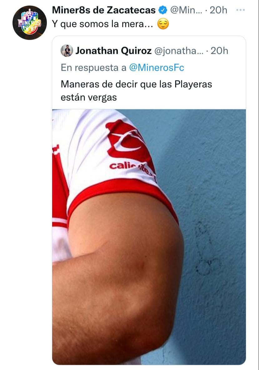 La cuenta de Mineros de Zacatecas aprovechó el descuido en la presentación de su nuevo uniforme.