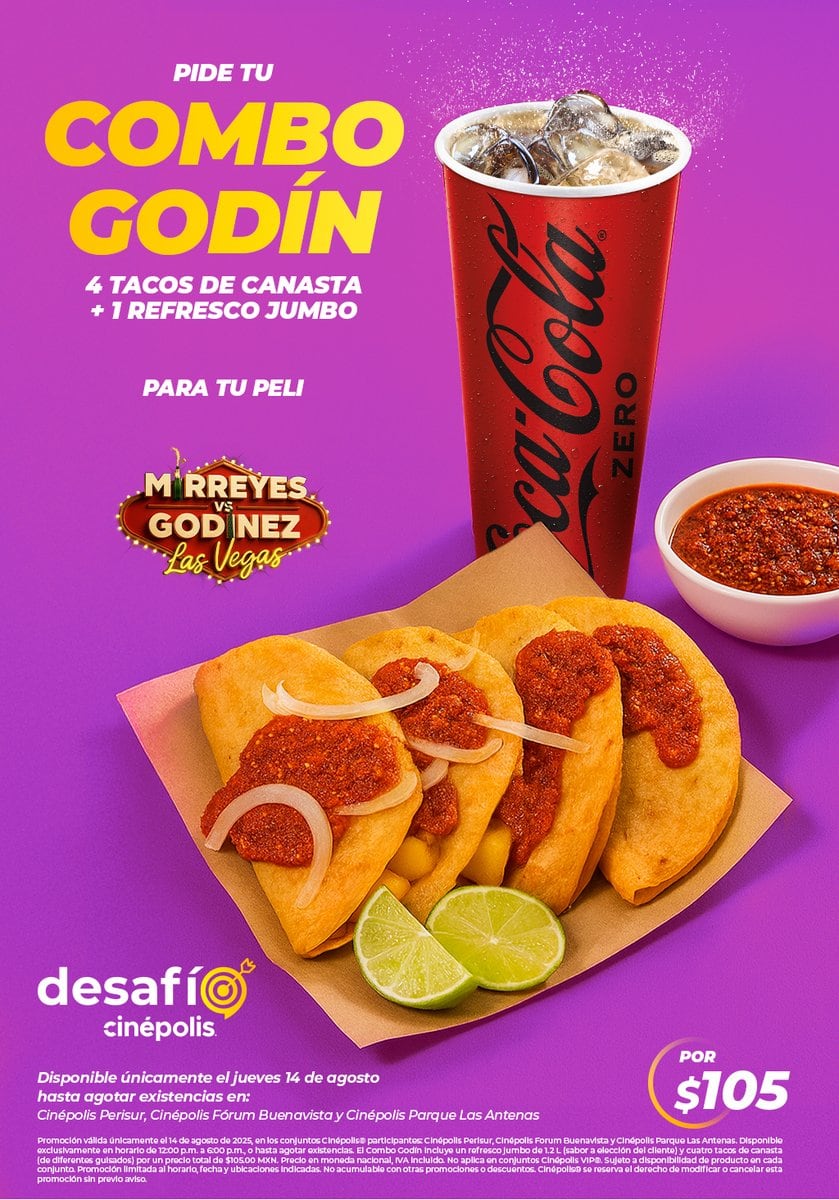 Combo godín de Cinépolis