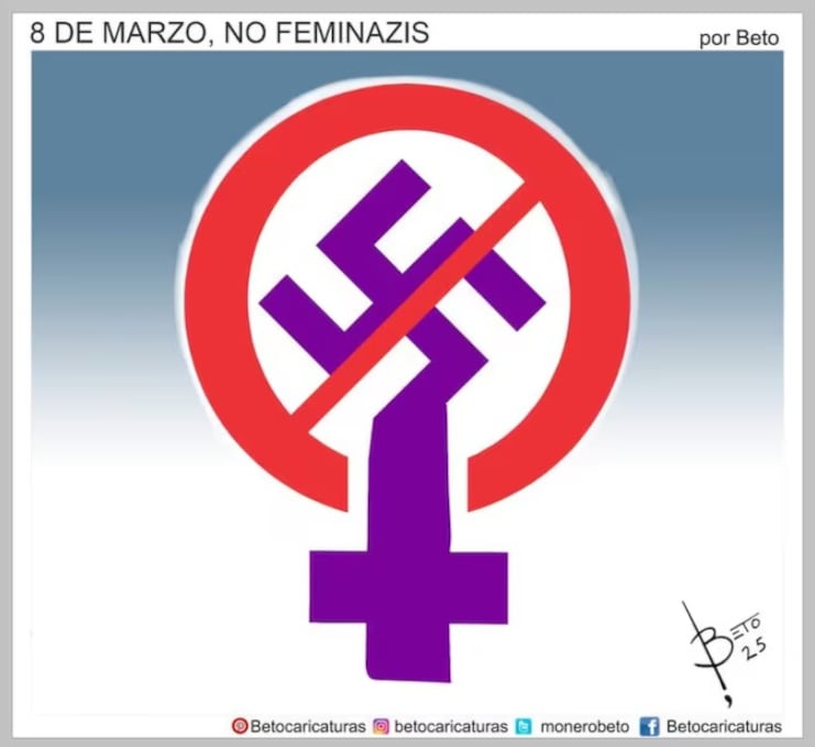 Feminazi: el lamentable cartón en un periódico de Querétaro previo al 8 de marzo, Día Internacional de la Mujer