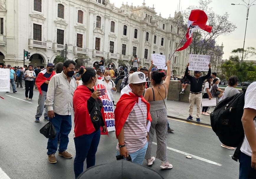 Manifestación en Perú/Plácido Garza